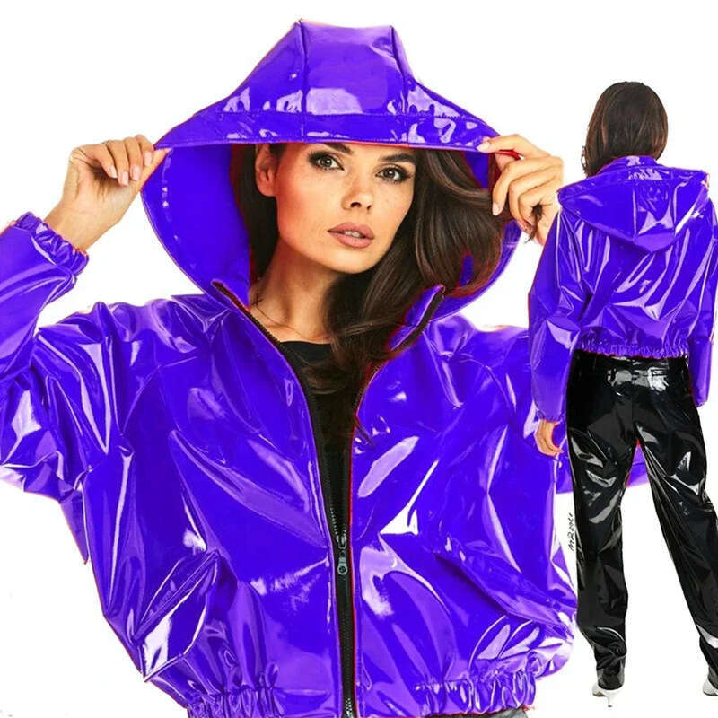 shanshi leather jacket women PU leather jacket sexy slim fit long sleeved close fitting top for women 2024 base shirt