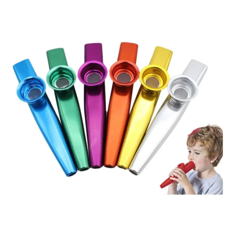 Kazoo Organ Metal Mouth Mouth Flute Children Musical Party Instrument Educational Toy Gift For Kids smile