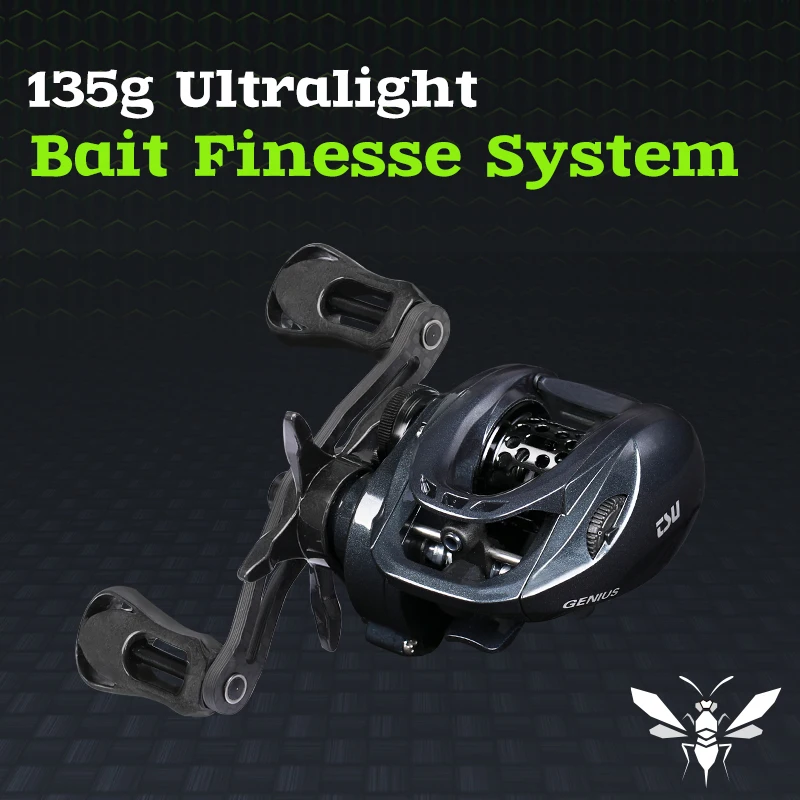 TSURINOYA ELF GENIUS 50 Bait Finesse Baitcasting 135g Ultra Magnetic Brake Fishing Reel For ing Light Game Wheel