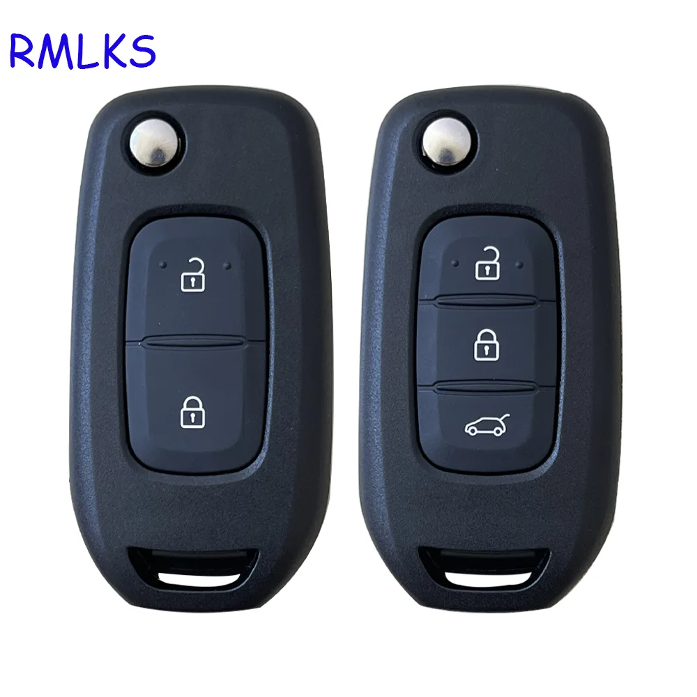 Car Remote New Replacement Key Folding Flip Remote Key Shell Case Fob 2 3 Buttons for Renault Kadjar Koleos 2017 smile