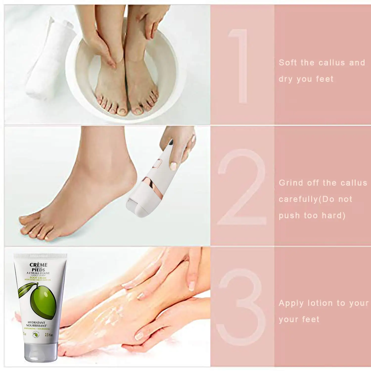 Electric Foot File Sander Foot Hard Skin Remover Exfoliating Machine Rechargeable Automatic Pedicure Tool for Heels Dead Skin