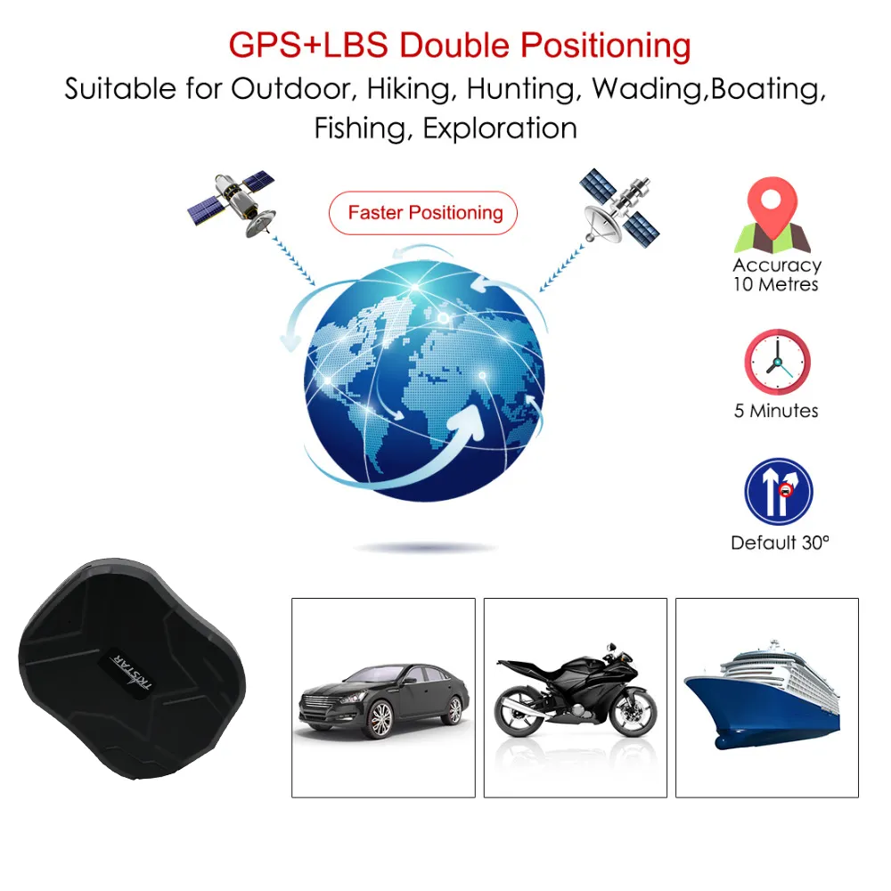 GPS 2G Tracker Car 5000mAh TKSTAR TK905 GPS Locator Waterproof GPS Tracker Auto Magnet Voice Monitor Free Web APP PK TK915 smile