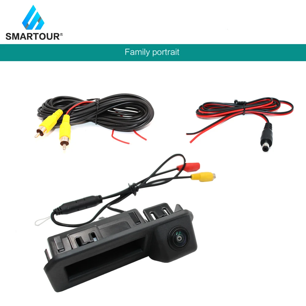 Rear View Car Smartour Reverse Backup Trunk Handle AHD 180 Degree ddmysmile Camera For Audi Q2 Q5 A5 For VW Skoda Kodiaq Cayenne 2017 2018 Smile