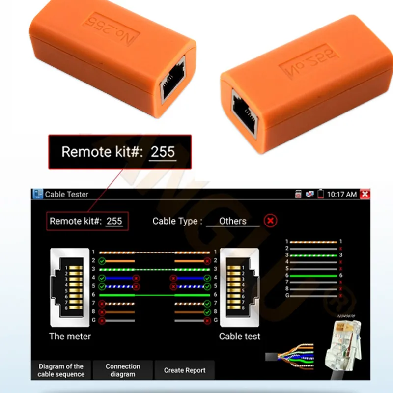 Tahlitech Original UTP Cable Tester for CCTV IPC Camera Tester IPC-9800 and IPC-5200 Plus,3200,X7,X9,etc