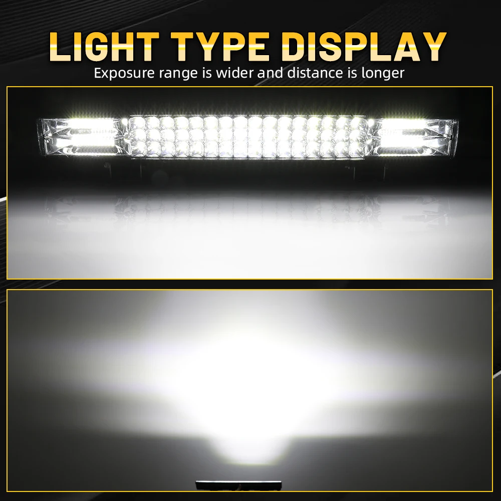 CO LIGHT 32 inch 70000LM LED Light Bar Triple Row LED Work Light Driving Spot Flood Beam for Trucks Tractor UTV SUV Boat 12V 24V