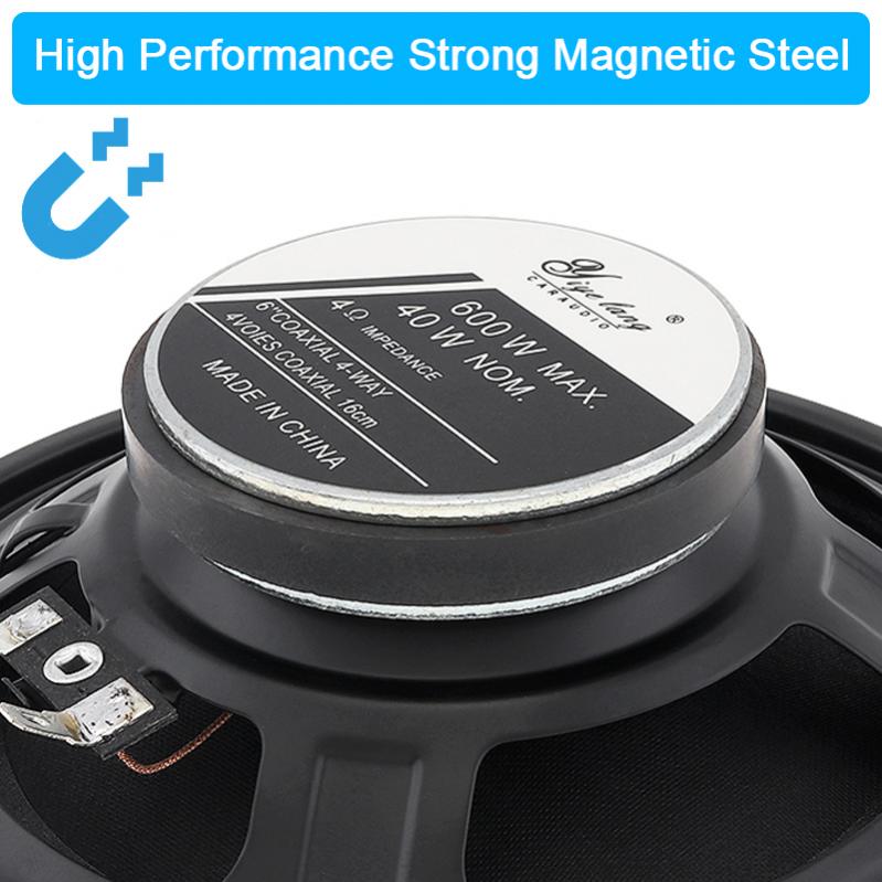 2pcs 4 / 5 / 6 Inch 600W Car Audio Speaker Universal Heavy Mid-bass Ultra-thin Modified Speaker Non-destructive Installation
