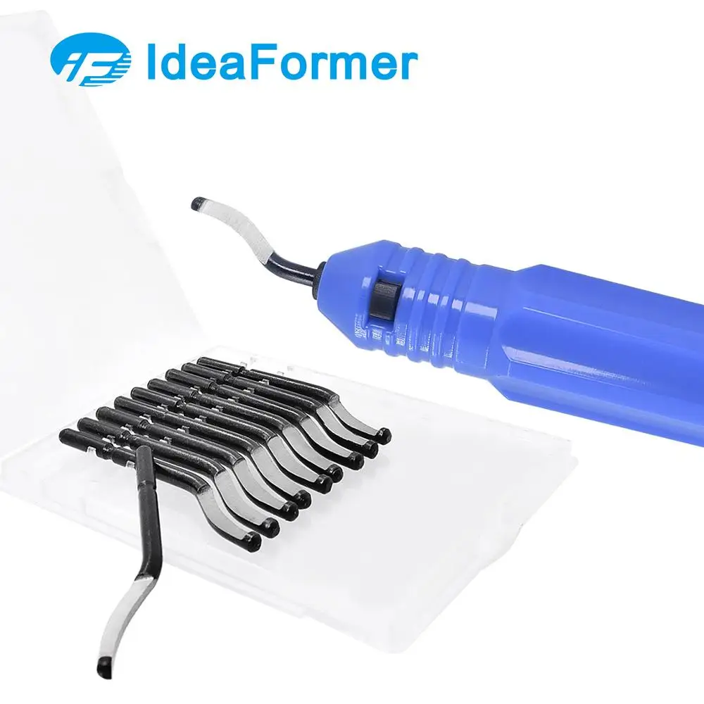 Handle ddmysmile Fixed 1 Set Plastic Burr Pocket Knife Nb1100 Scraper+10Pc Bs1010 Blades Trimming Neaten Deburring Head Cutter 3D Tools Smile Scraper+