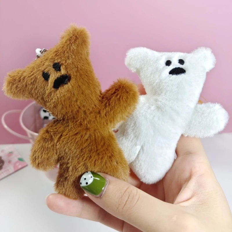 Keychain Bear Keyring Plushes Stuffed Animal Pendant Soft Key ddmysmile Rings T8de Smile