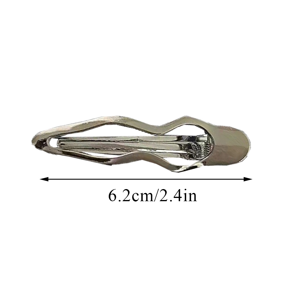 Hair Clip Alloy Geometric Metal Wave Barrettes Bangs Hairpin Side Clip Wavy Duckbill Clip Sier Simple Woman Hair Accessories smile