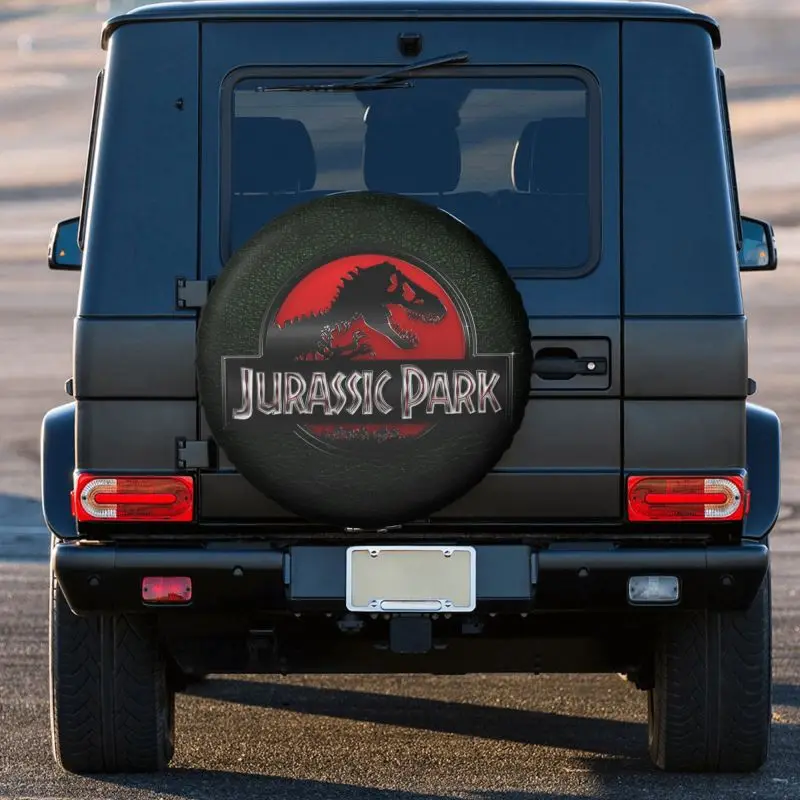 Jurassic Park Spare Tire Cover for Toyota RAV4 Prado Jeep RV SUV Dinosaur World Car Wheel Protector Covers 14" 15" 16" 17" Inch