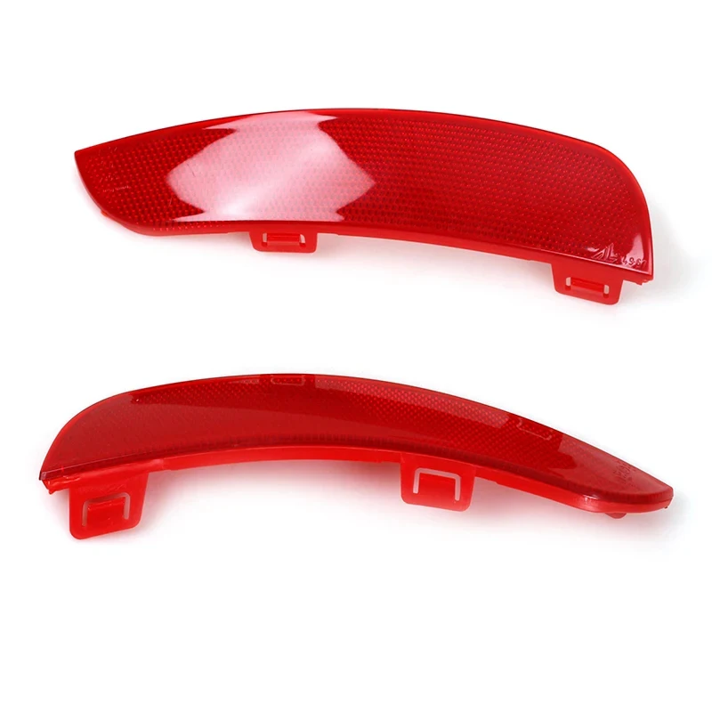 For Volvo S40 V50 2008 2009 2010 2011-2015 Red Rear Bumper Reflector Lamp Light Lens Signal Reflector Lamp Cover No Bulb