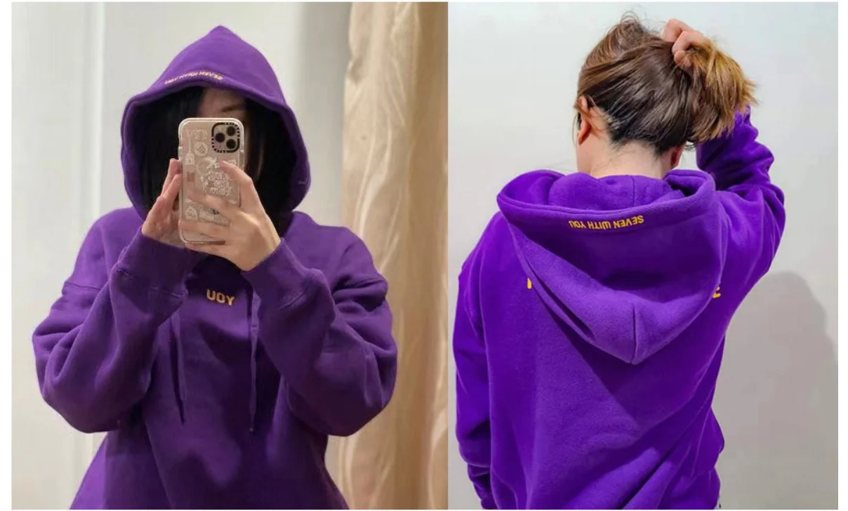 Original Hoodie Printed Seven With You 13 Never Walk Alone Digital File Jimin Merch For Fans Card Purple Sweatshirt 241108