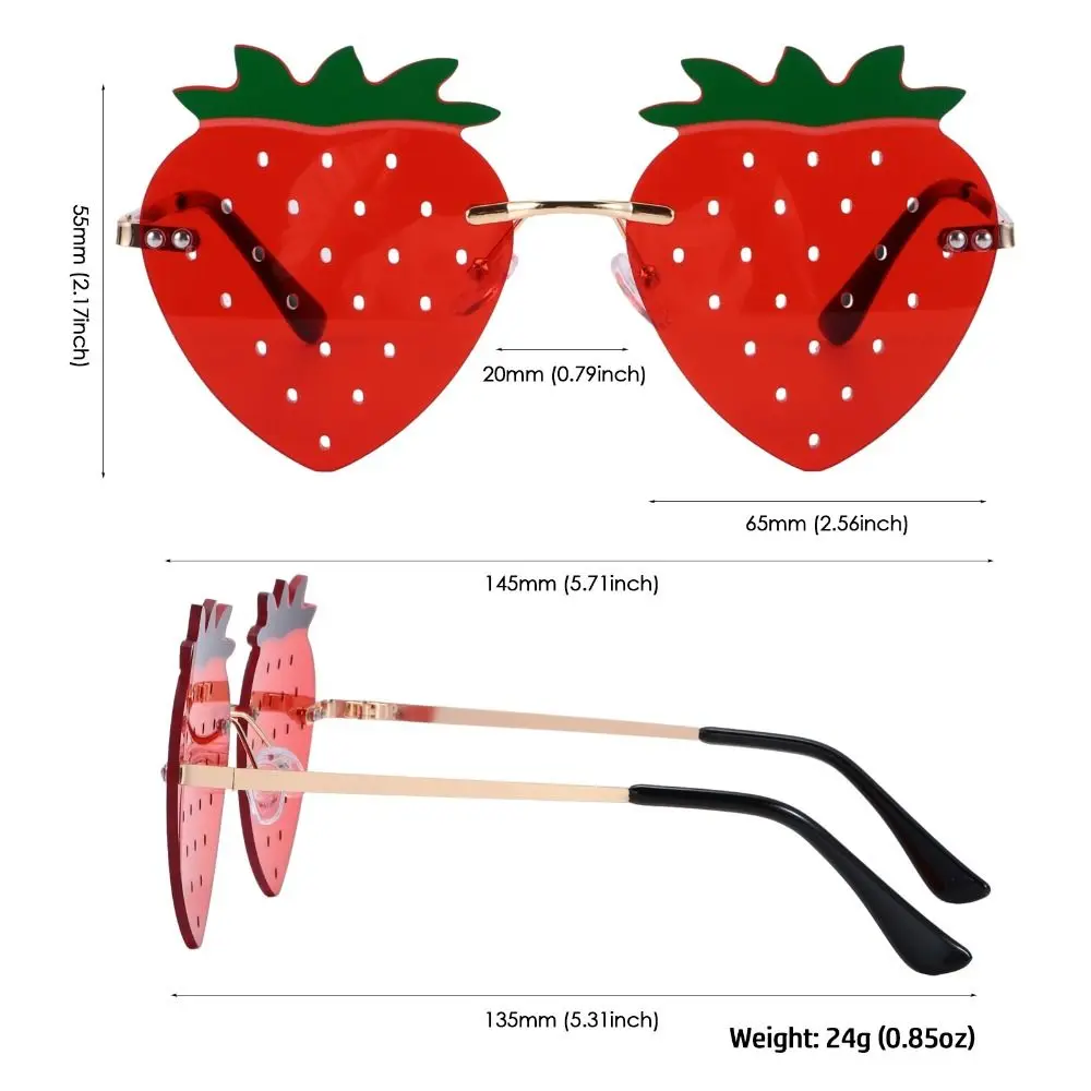 Strawberry for Sunglasses Unique Women Men Festival Party Rave Sun Glasses Christmas Decorations Street Snap Eyewear smile