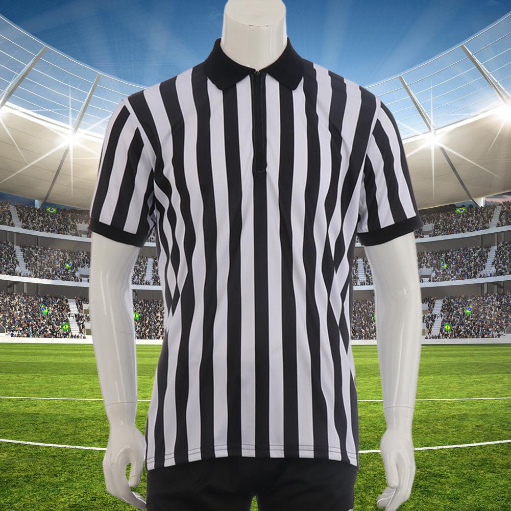 Professional Football Referee Uniform Custom Shirts Adult Black White Soccer Jerseys Training Clothes