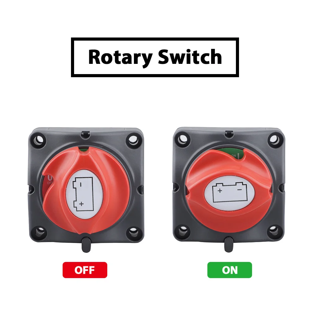 12V 300A Key Battery Selector Isolator Disconnect Rotary Switch Circuit Cutter for Camper Car Auto RV Marine Boat
