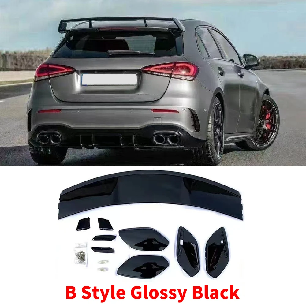Body Kit Tuning Rear Trunk Boot Wing Roof Spoiler For Mercedes Benz A class W176 W177 Hatchback 2013-2021 A180 A200 A260 Styling