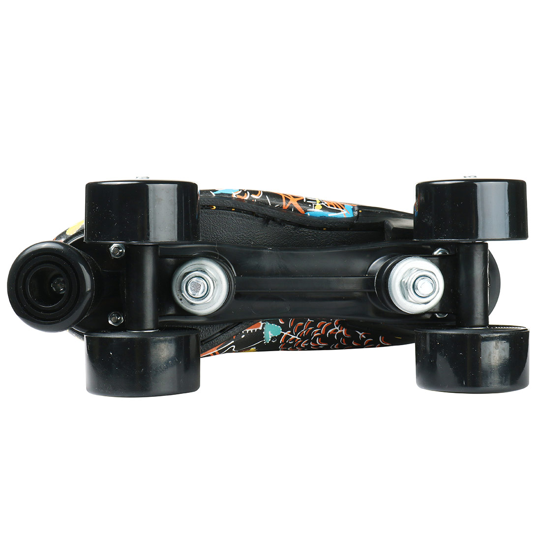 Women Gril Quad Graffiti 2025 Leather Figure Roller Skates Double new Line Skates Adult 2 Line Skating Shoes White 4 Wheels Flash