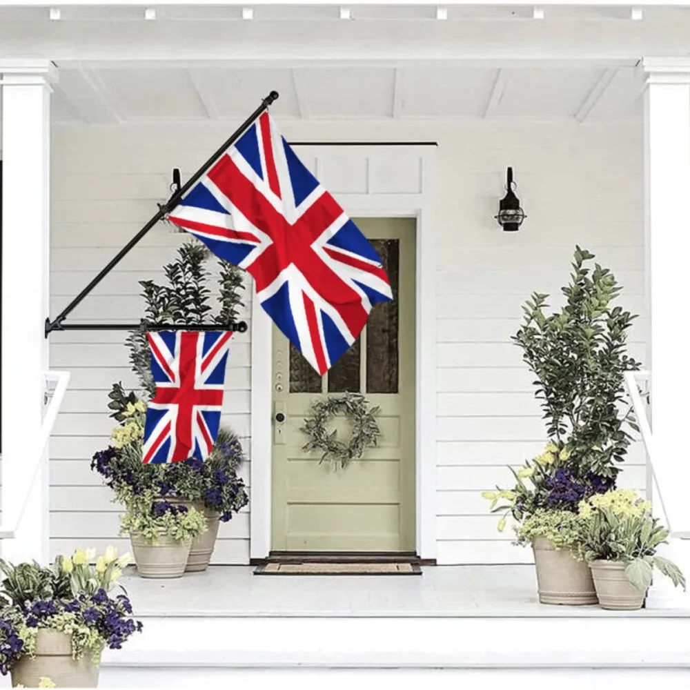 1PC Wall Mounted Mount Telescopic Flag Pole Top House Wall Bracket Base 6Ft Stand Flagpole Collapsible Yard Banner Holder