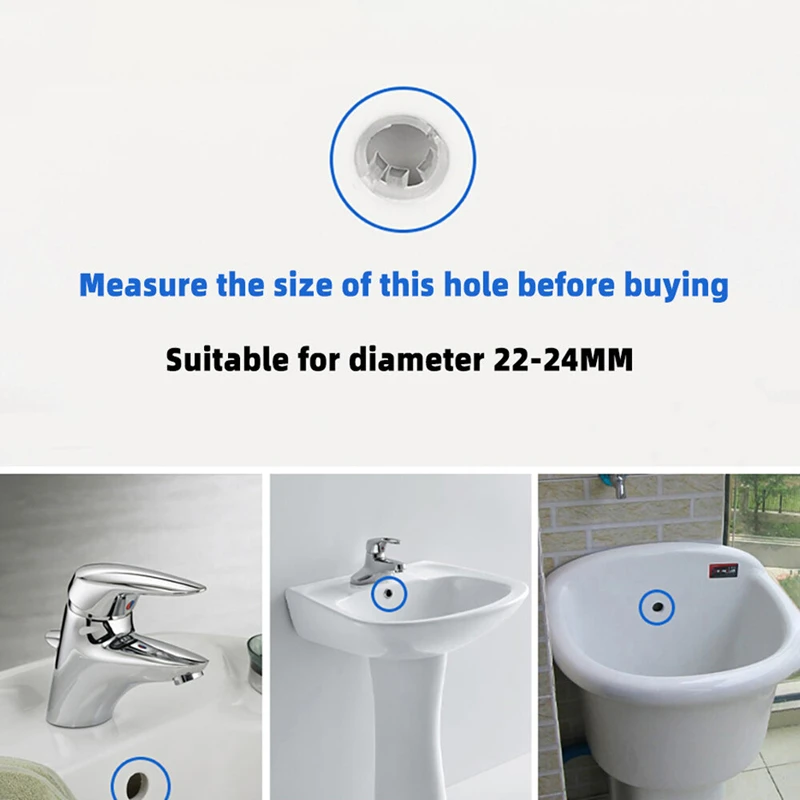 4Pcs Plastic Sink Hole Overflow Cover for Kitchen Bathroom Basin Trim Bath Drain Cap Sink Wash Basin Round Overflow Ring Plug