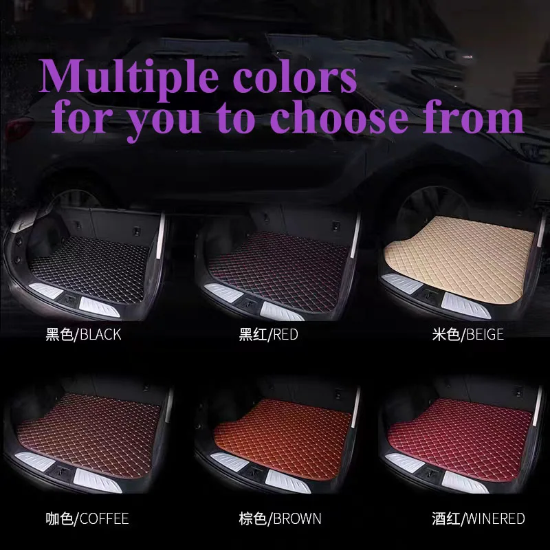 Car Rear Trunk Mats For Mitsubishi Outlander PHEV GN 2022 2023 2024 5seat Leather Car Trunk Storage Pad Car Accessorie Interior
