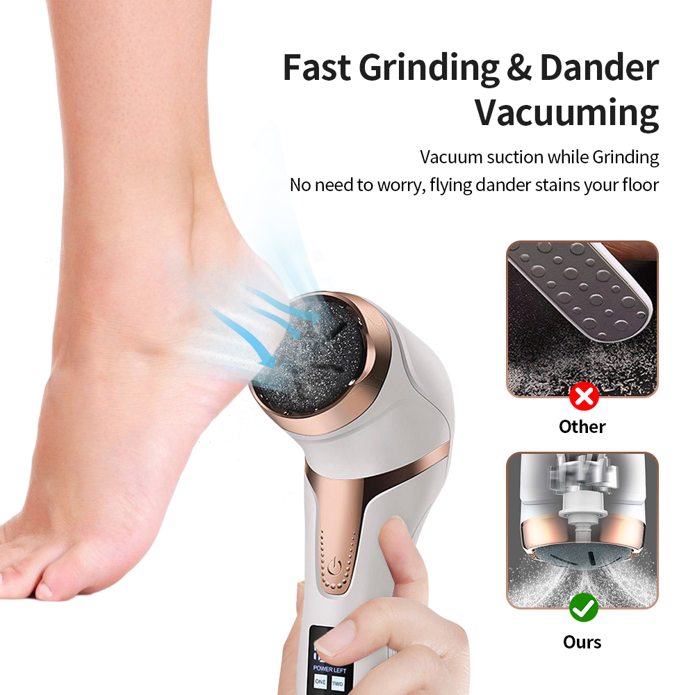 Electronic Foot Files Foot Callus Remover Foot Care Tool For Dead Hard Skin Rechargeable Pedicure Feet Tools With 3 Heads