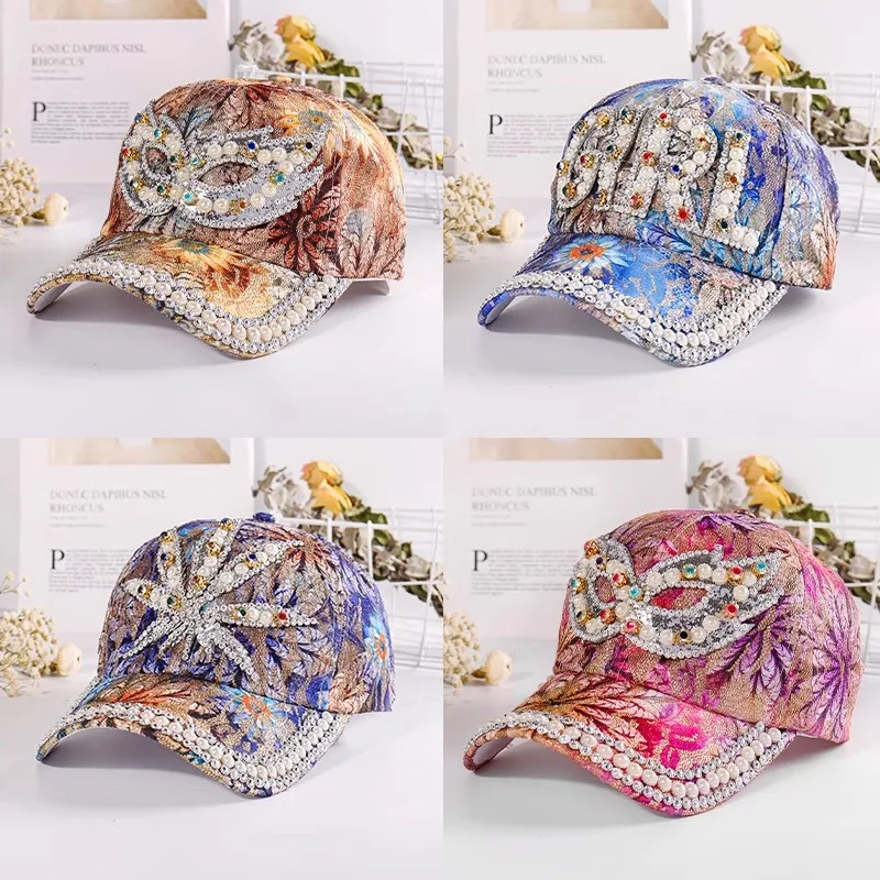 Caps ddmysmile Dot Dia Baseball Men And Women Colorful Printing Flash Dia Peaked Cap Spring And Summer Outdoor Casual Hat Wholease Smile