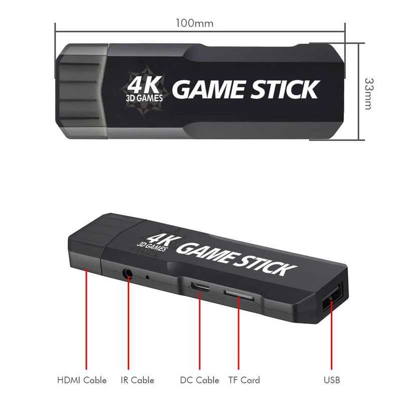 GD10 Video Game Console 128GB Built in 40000 Retro Handheld Game Player Console Wireless Controller TV Game Stick 4K HD GBA Y241109
