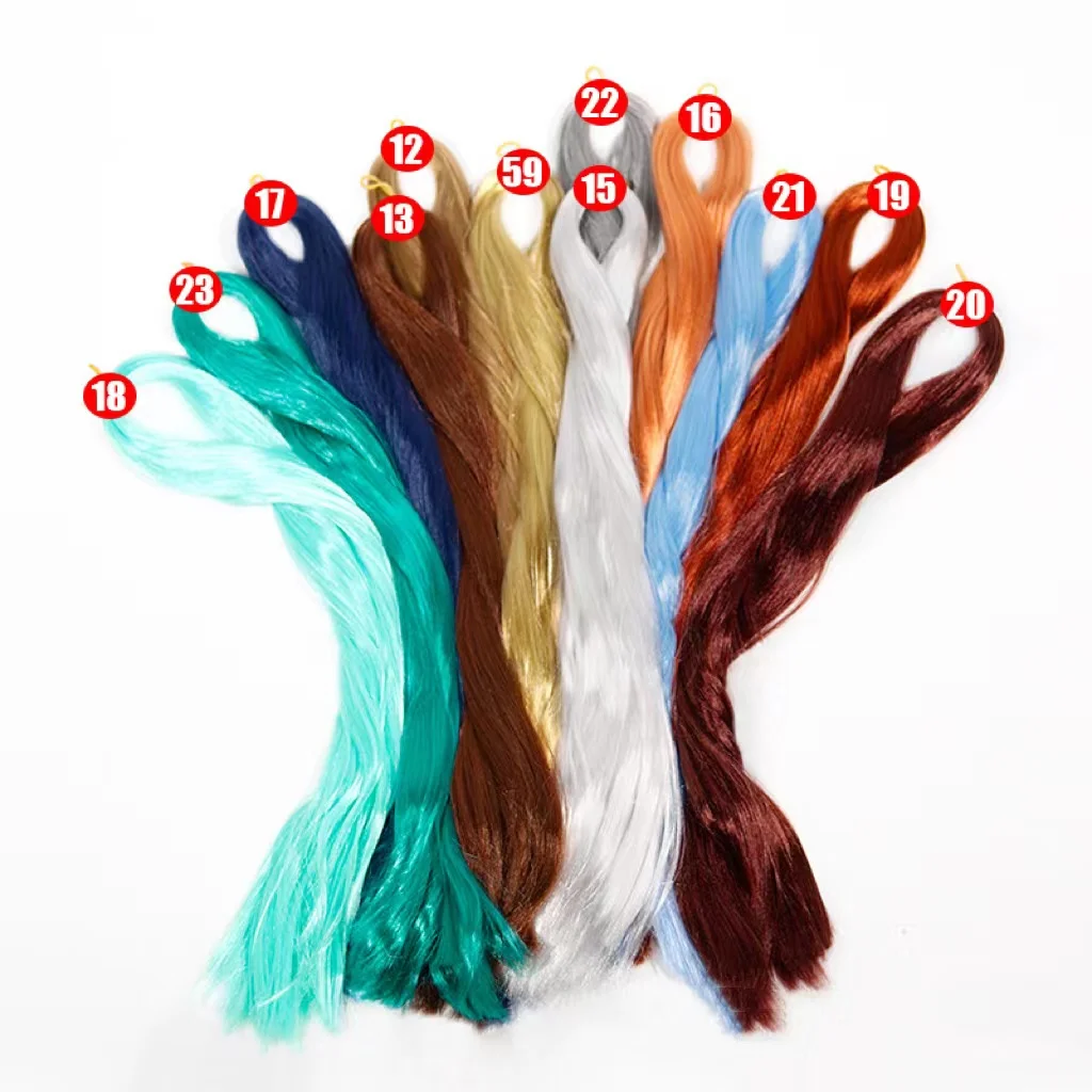 BJD SD Doll 80CM Hair Row Milk Silk Anti-Mohair Wig Fake Hand Hook Transplant Material Doll Wigs smile