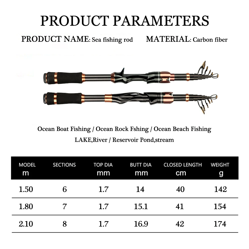 Casting/Spinning ddmysmile SIECHI Fishing Set Rod And Reel Combo Portable Ultralight Travel Boat Rod Single Rod/Set Strong Fishing Kit Smile /