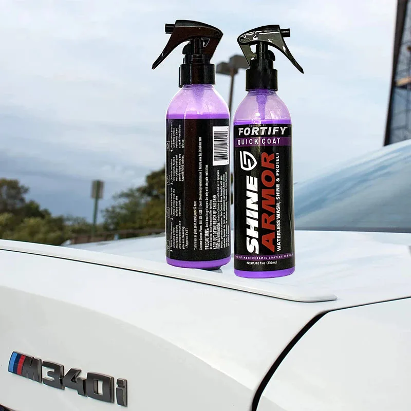 9H Spray Protect Car Wax Ceramic Coating for Cars and Car Polish Sealant - Easy to Use Hydrophobic Spray Detailer SHINE ARMOR