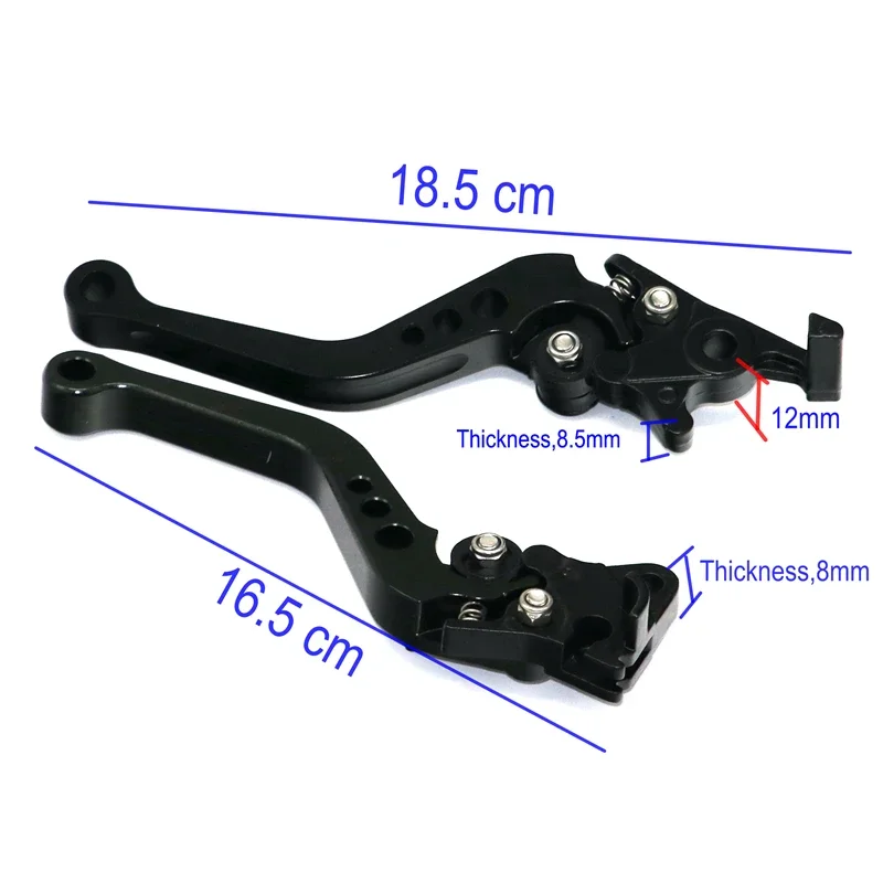 Motorcycle Modified Moped LMoDri Accessories GY6 Brake Lever Adjustable CNC Disc/Drum Hand Brake-horns Red 2pieces/1pair smile -horns