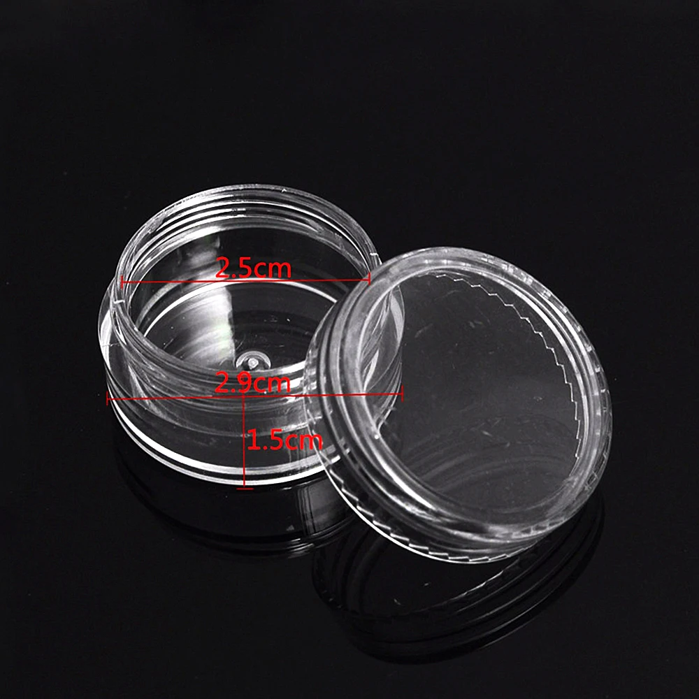 Bottle 10/20/30/50Pcs 2.5Ml Plastic Storage Box Small Round Container Jars ddmysmile Make Up Organizers Cosmetic Containers Portable Box Smile