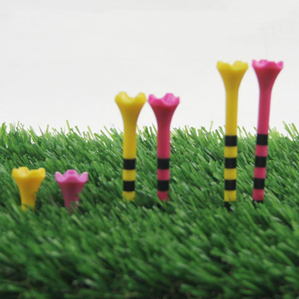 Plastic Adjustable Golf Tee Golf Tee 10pcs Height Adjustable Striped Golf Tee Set with Sharp Tip Plastic Ball Holder for Golfer smile