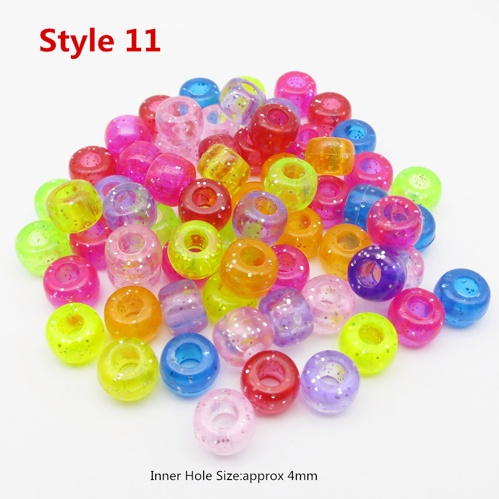 Plastic kids 100Pcs Crochet Multicoloured Braids hair dread dreadlock beads rings tube for kids girls women styling Accessories smile