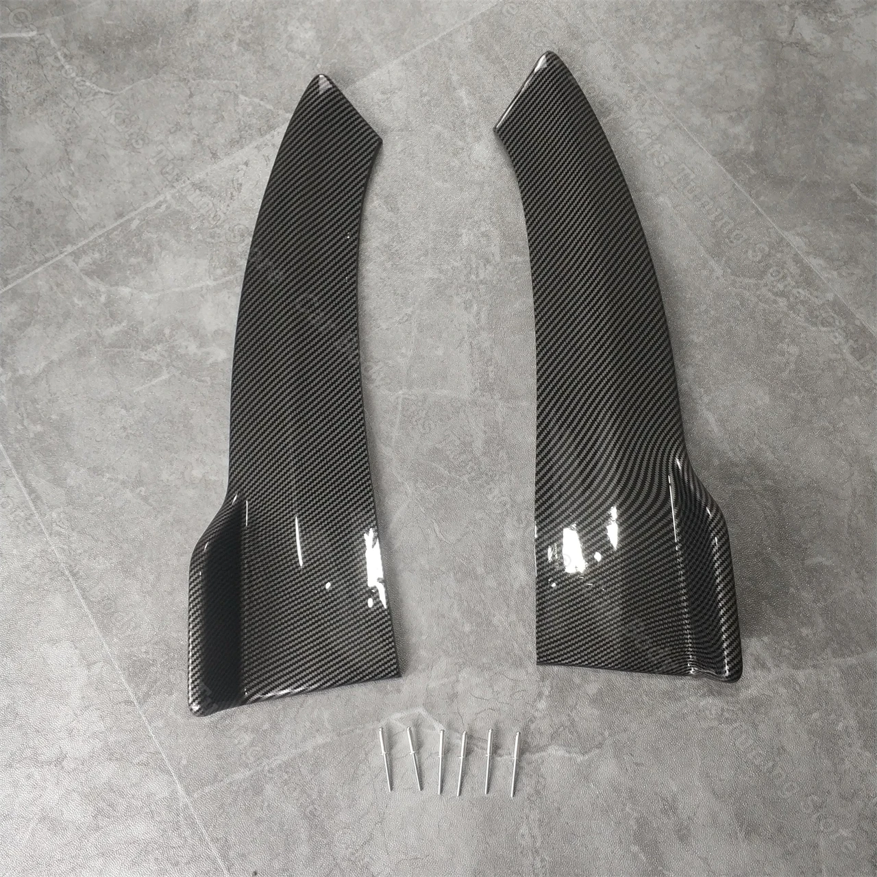 Gloss Black Car Rear Bumper Side Diffuser Splitter Spoiler for Mercedes Benz C Class W206 C200 C260 C300 AMG 2022-2023+