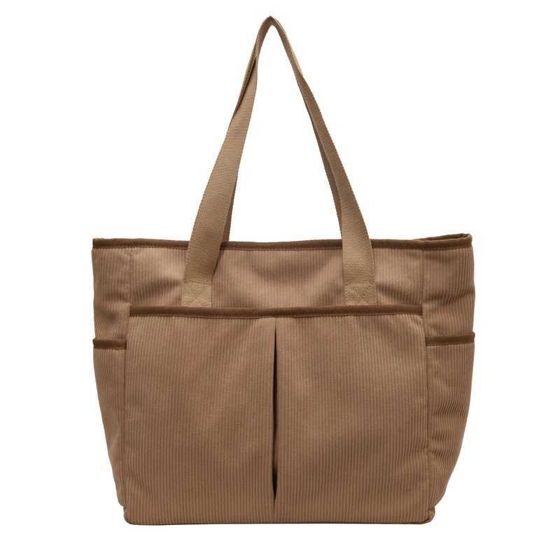 Large capacity high-quality fabric bag for women, new model for students, versatile commuting bag for class, casual shoulder tote bag