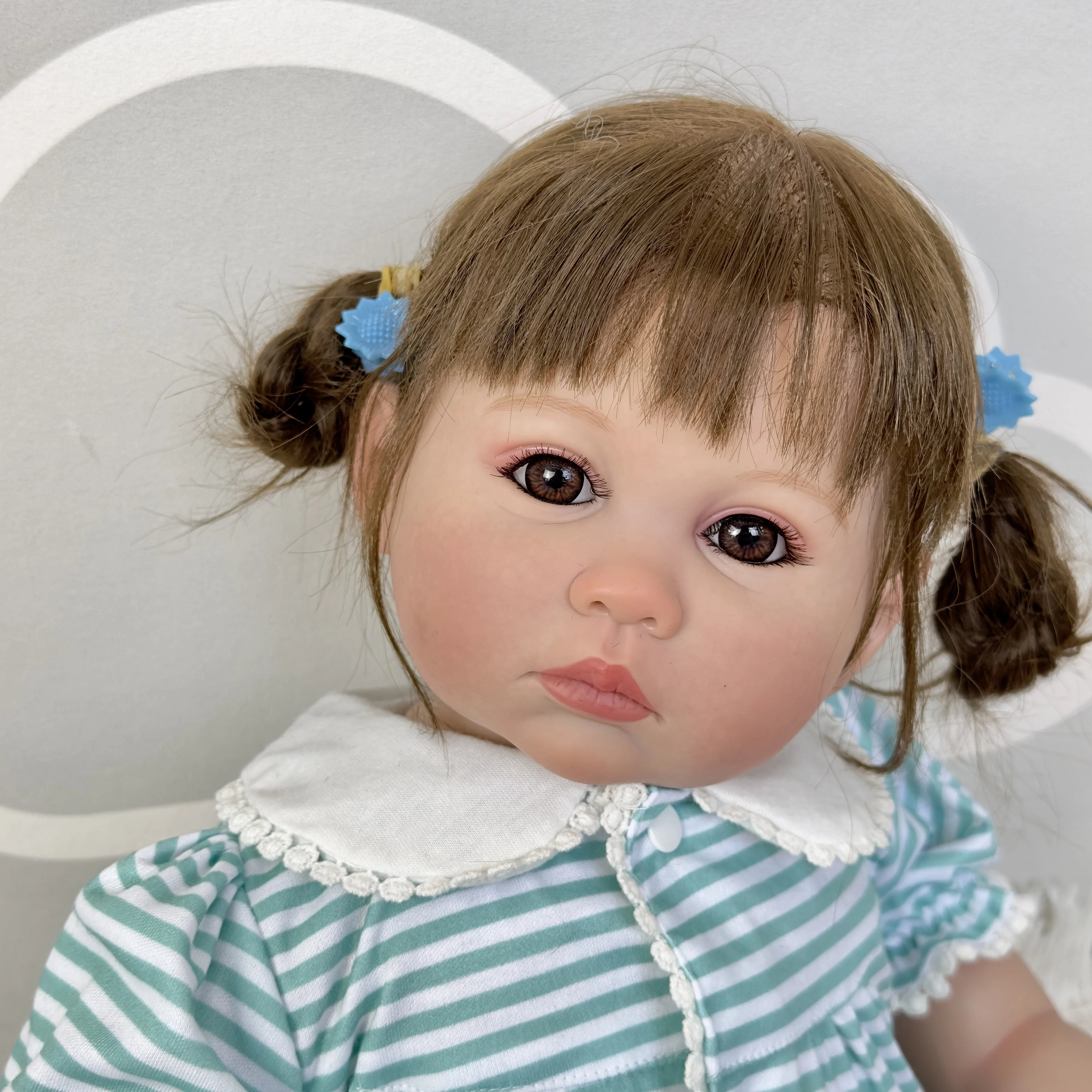 Girl Toddler 24Inch Reborn Julieata Soft Cloth Body Rooted Hair High ddmysmile Quality Hand Painted Doll 3D Skin Smile