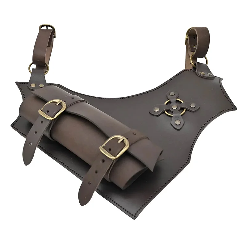 European Medieval Viking Waist Scabbard Rapier Ring PU Leather Sword Frog Belt Waist Sheath Warrior Armor Cosplay Photography