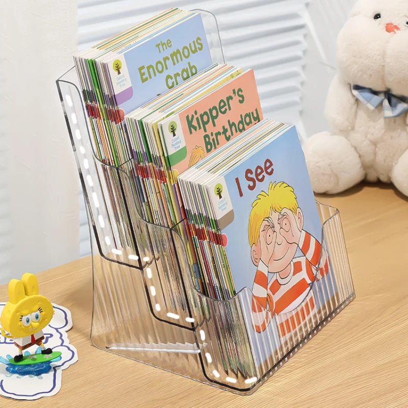 Desk Organizing Children's Picture Storage Bookshelves Small Magazine Shelves Acrylic Transparent Boxes Organizer