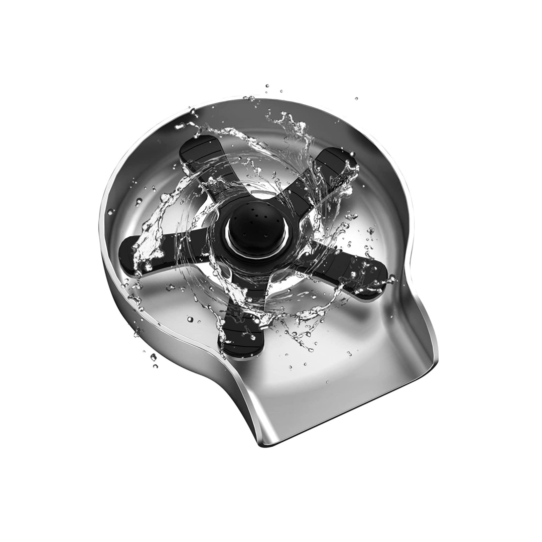New glass washer home cup cleaning cup washer bar cup washer stainless steel cup washer silver 5 leaves