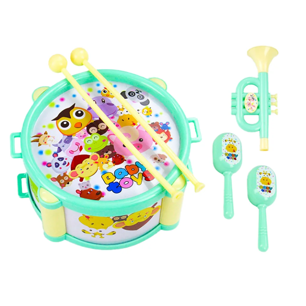 1 Set of Beat Drums Toy Creative Kid Musical Instruments Toy for Baby Kid Child (Pink)