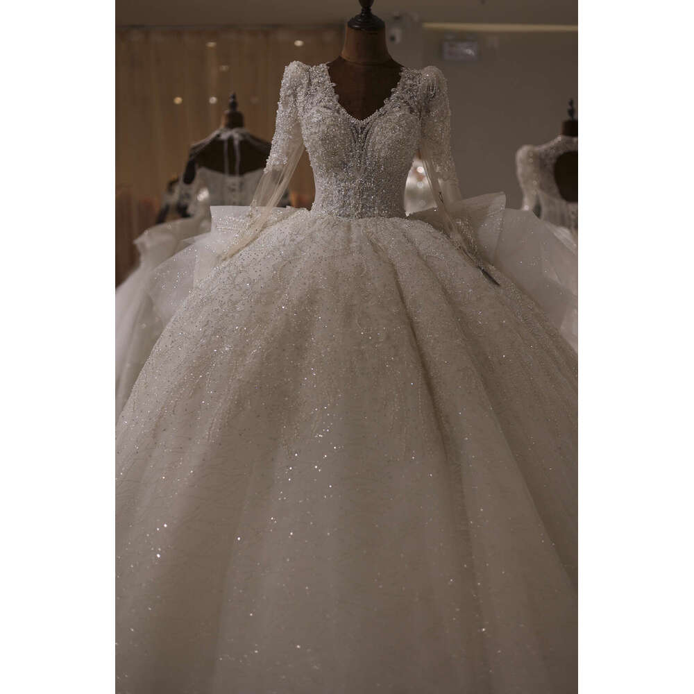Said Sparkg Sharon Crystal Dubai Ball Gown Bride Dress For Women Real Photos Princess Arabic Wedding Gowns Rs012 S