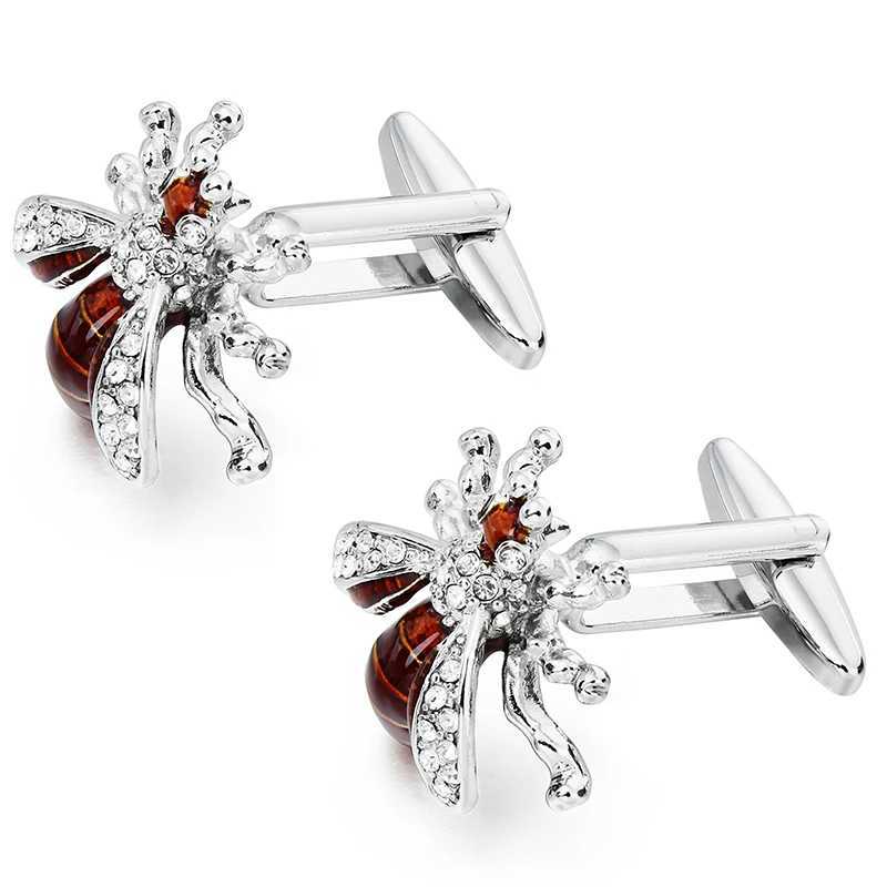 Heisen Crystal Bee Cufflinks and Stud Set Mens Evening Dress Party Bee Cufflinks Mens Box Cufflinks W241109