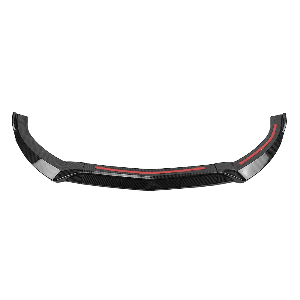 Mercedes-Benz W205 For C-Class C180 C200 C300 C400 Sport 2015 2016 2017 2018 Front Bumper Spoiler Lip Gloss Black Blade Splitter smile