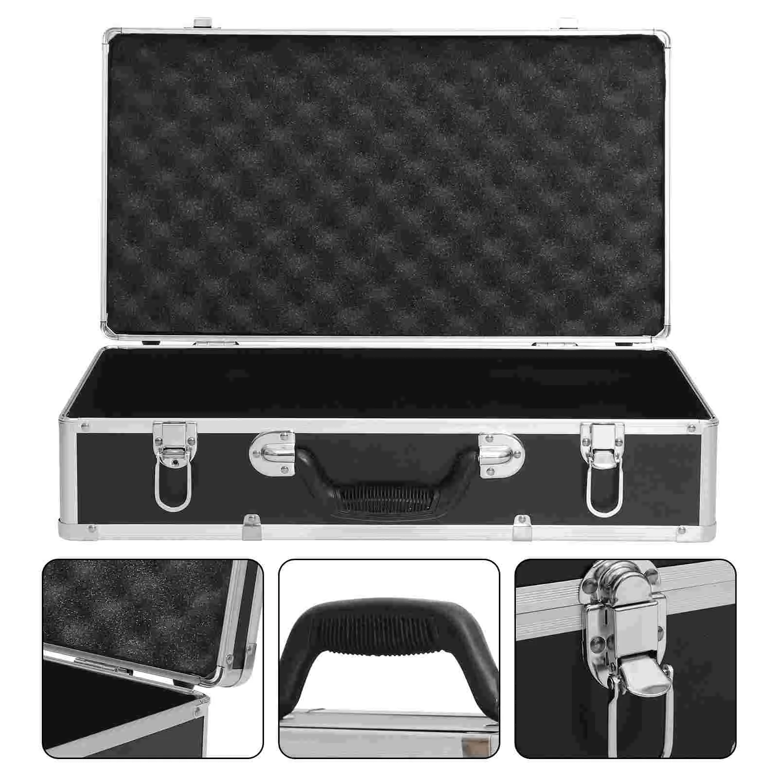 Case Tool Aluminum Box Hard Briefcase Carrying Metal Storage Toolbox Foam Portable Lock Organizer Equipment Boxes Multifunction