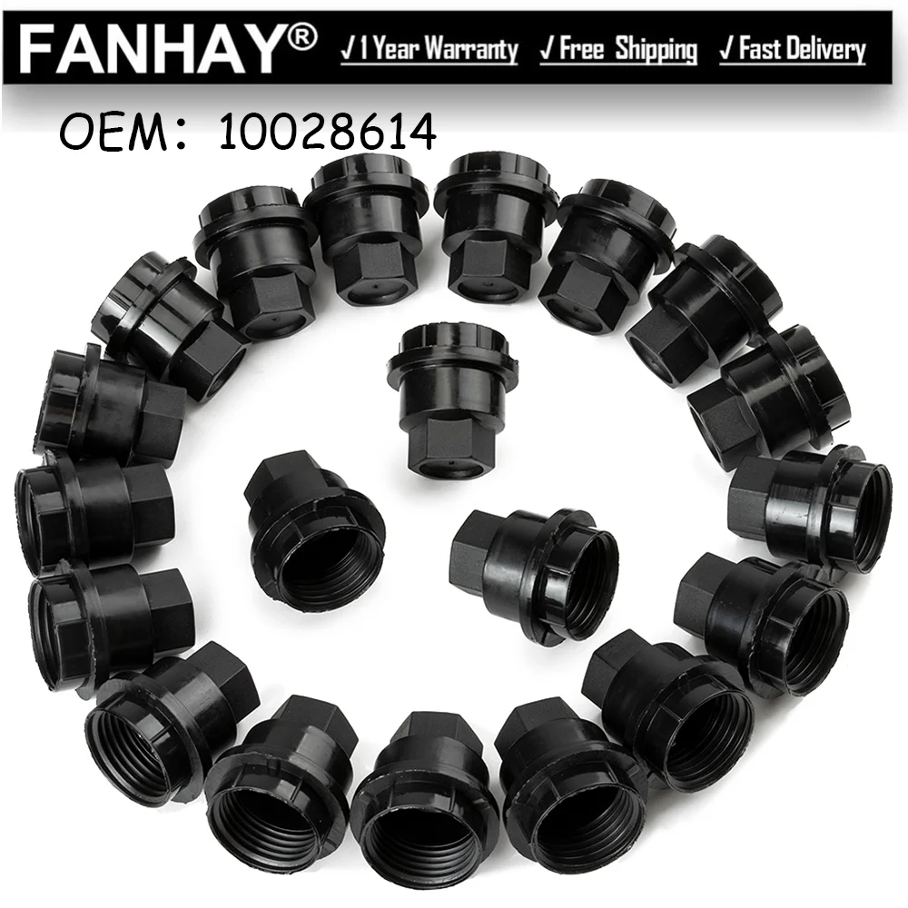 For GMC 20Pcs For Buick ddmysmile For Chevrolet For Olds Repair Black Wheel Lug Nut Covers Cap M24x2.0 15661036 10028614 21010462 560-5208 Smile