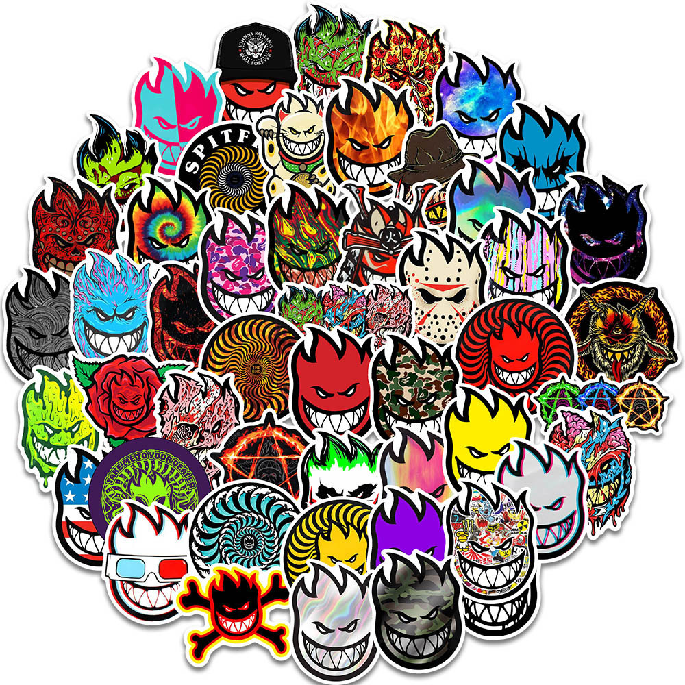 15/50Pcs Brand Spitfire Cool Stickers Waterproof Skateboard Car Guitar Motorcycle Luggage Suitcase Graffiti DIY Sticker Kids Toy