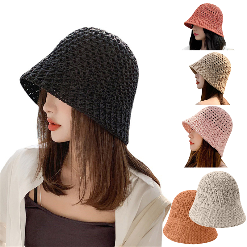 Brim Summer Wide Fisherman Hat Women Foldable Sunshade Visors Fisherman Cap Female Adjustable Outdoor Sports Bucket Panama Cap smile