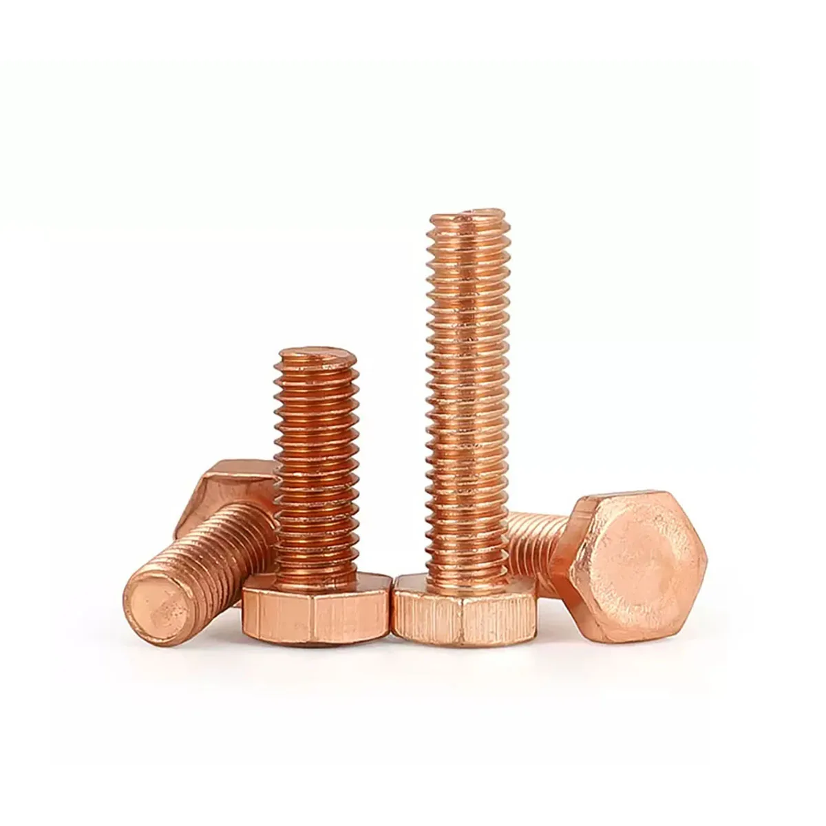 Hexagonal Red Copper Outer Screw/Electrolytic Copper Bolt M3-M14 smile