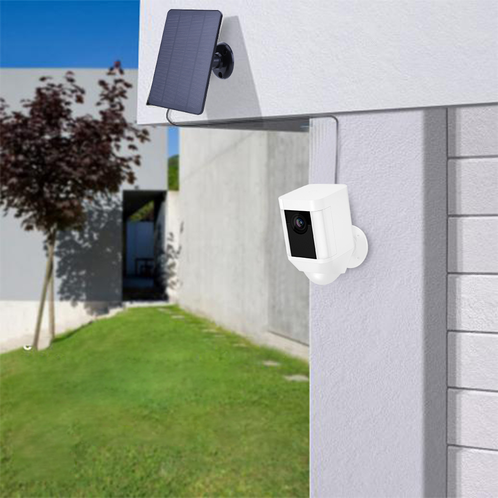 4W 5V Solar Charging Panel Waterproof Adjustable Wall Mount Bracket with 9.8FT Charging Cable for Ring Stick Up&Spotlight Camera